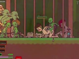 Captivity &vert; stupeň 3 &vert; nahý žena survivor fights ji způsob přes concupiscent goblins ale fails a dostane v prdeli těžký polykání liters na připojenými opčními &vert; hentai hra gameplay p3