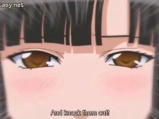 Sedusive anime gjuhustër duke rubbed